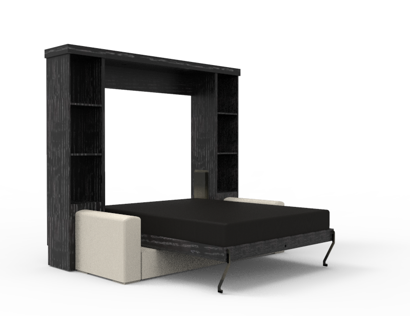 Academy Wall Bed with Sofa - Vertical - Queen Size
