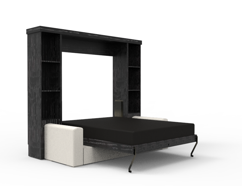 Academy Wall Bed with Sofa - Vertical - Queen Size